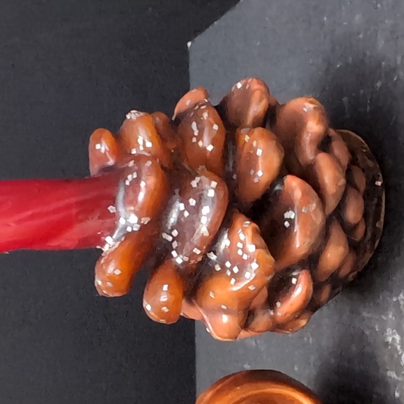 VGT 1950s Gurley Novelty Co,Lot Of 2 Candle Stick And Pine Cone Holiday Candles. - Picture 3 of 8